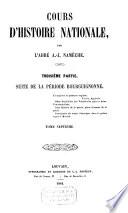 Cours d'histoire nationale: Période de transition ou franco-hollandaise