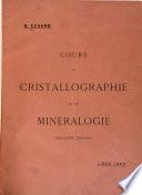 Cours de cristallographie et de minéralogie