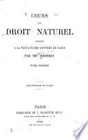 Cours de droit naturel