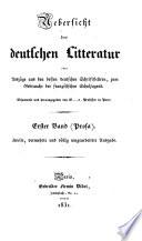 Cours de littérature allemande, ou Recueil