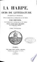Cours de littérature ancienne et moderne