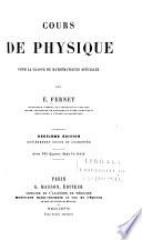 Cours de physique pour le classe de mathématiques spéciales