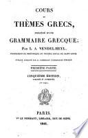 Cours de thèmes grecs