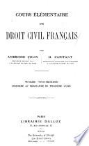 Cours élémentaire de droit civil français