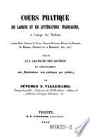 Cours Pratique de langue et de litterature francaises a l'Usage des Italiens (etc.)