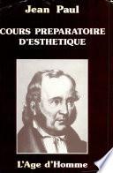 Cours Préparatoire D’esthétique