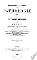 Cours théorique et clinique de pathologie interne