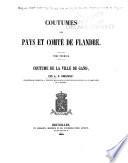 Coutumes des pays et comté de Flandre