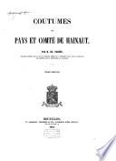 Coutumes du pays et comté de Hainaut