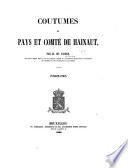 Coutumes du pays et comté de Hainaut