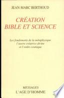 Création, Bible et science