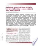Creation Par Evolution Dirigee De Biomolecules Reconnaissant De Nano Objets