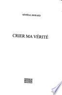 Crier ma vérité