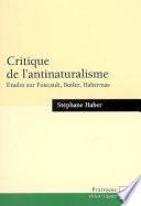 Critique de l'antinaturalisme