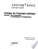Critique de l'ecologie politique