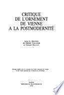 Critique de l'ornement de Vienne à la postmodernité