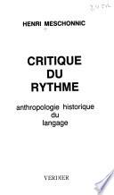 Critique du rythme