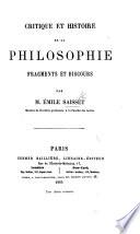 Critique et Histoire de la Philosophie, fragment et discours