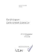 Critique internationale