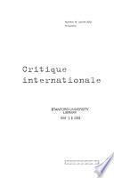 Critique internationale