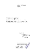 Critique internationale