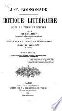 Critique littéraire sous le premier empire