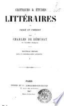 Critiques e etudes litteraires, ou passe et present par Charles De Remusat
