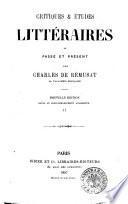 Critiques e etudes litteraires, ou passe et present par Charles De Remusat