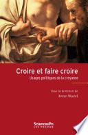 Croire et faire croire