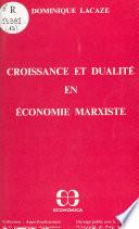 Croissance et dualité en économie marxiste