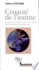 Cruauté de l'intime