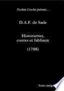 D. A. F. de Sade - Historiettes, Contes Et Fabliaux