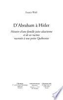 D'Abraham à Hitler