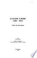 D'Alger à Rome (1943-1957)