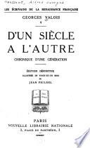 D'un siècle à l'autre