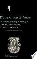 D'une antiquité l'autre