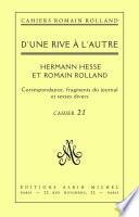 D'une rive à l'autre - Romain Rolland et Hermann Hesse
