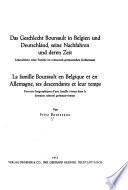 Das Geschlecht Boursault in Belgien und Deutschland