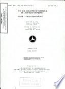Data Base Development of Automobile and Light Truck Maintenance. Volume I - Text and Appendixes A-D. Final Report