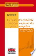 David Storey - Un pont entre recherche et politique en faveur des petites entreprises