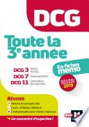 DCG : Toute la 3è année du DCG 3, 7, 11 en fiches - Révision