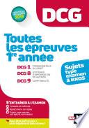 DCG : Toutes les épreuves de 1ère année du DCG 1, 8, 9 - sujets et exos