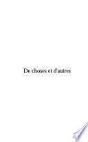 De choses et d'autres