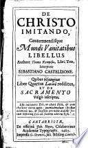 De Christo imitando, contemnendisque mundi vanitatibus libellus