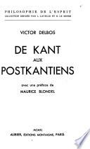 De Kant aux postkantiens