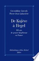 De Kojève à Hegel