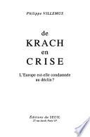 De krach en crise