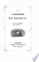 De l'abstinence du samedi, par un vieux théologien