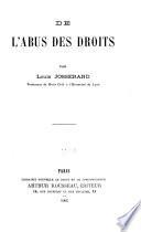 De l'abus des droits