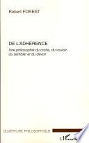 De l'adhérence